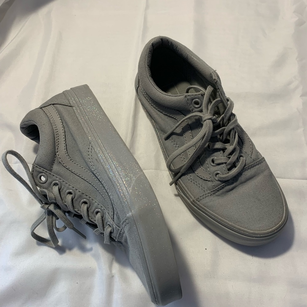 Unisex Vans Gray Canvas Old Skool Sreakers - Picture 3 of 7